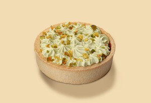 Тарт с фисташкой и малиной